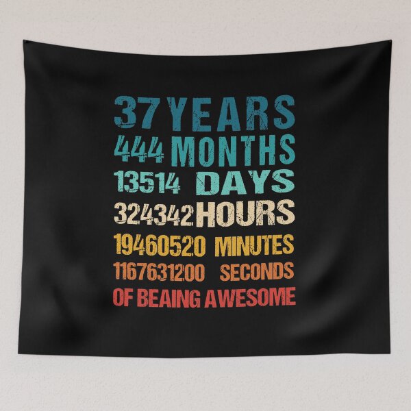 Item preview, 37th Birthday Dad and Mom Shirt 37 Years Old Being Awesome T-Shirt, Gift for birthday party designed and sold by Tidasse ⭐⭐⭐⭐⭐.