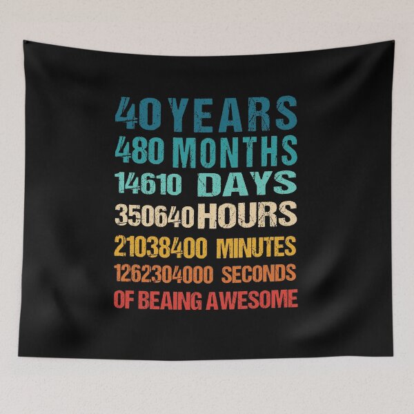 Item preview, 40th Birthday Dad and Mom Shirt 40 Years Old Being Awesome T-Shirt, Gift for birthday party designed and sold by Tidasse ⭐⭐⭐⭐⭐.