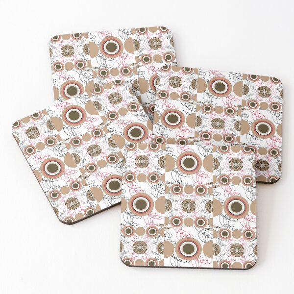Item preview, Repeating Graphic Pattern | Natural Colors Modern Design | Seamless Pattern | "Inner Circles" designed and sold by The Bubble 1307.