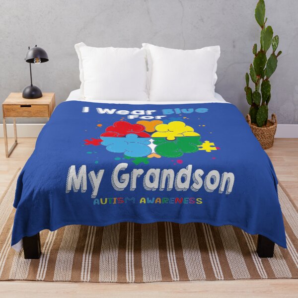 Item preview, I Wear Blue For My Grandson Autism Awareness designed and sold by MqHStore.