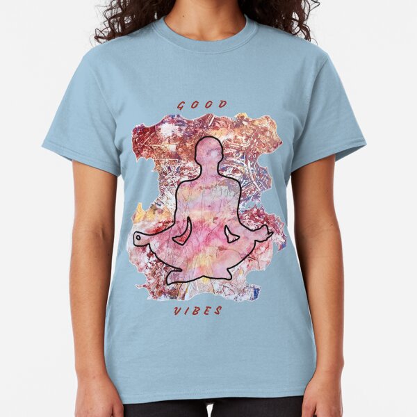 MEDITATION GOOD VIBES LOTUS POSITION Classic T-Shirt
