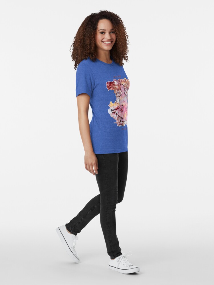 Alternate view of MEDITATION GOOD VIBES LOTUS POSITION Tri-blend T-Shirt