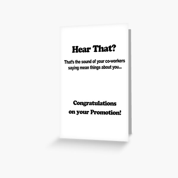 Item preview, Funny Congratulations on your new Promotion Card designed and sold by LifeStingz.