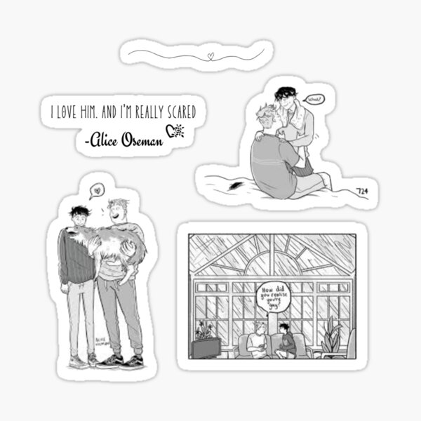 Vista previa del artículo con la obra «Paquete de valor limitado de pegatinas/imanes de la serie Heartstopper», diseñado y vendido por stareve.