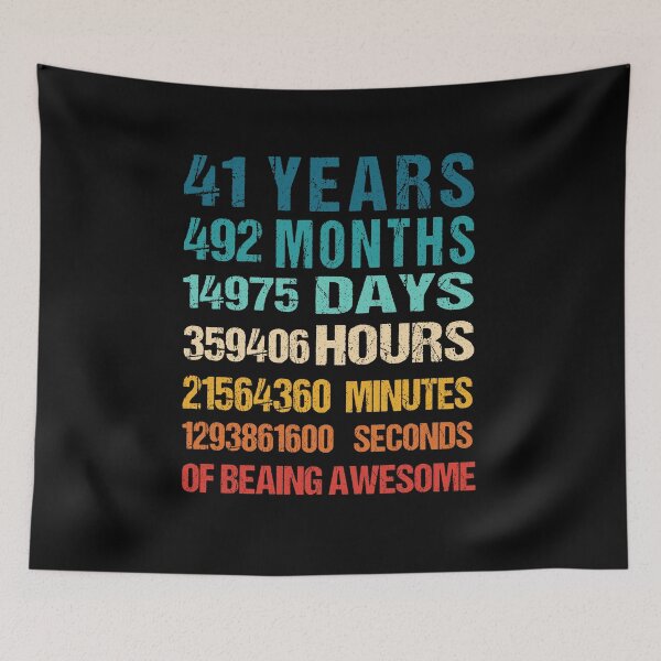 Item preview, 41st Birthday Dad and Mom Shirt 41 Years Old Being Awesome T-Shirt, Gift for birthday party designed and sold by Tidasse ⭐⭐⭐⭐⭐.