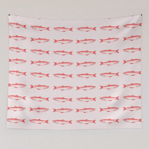Item preview, Red fish pattern designed and sold by Thegentleshop.