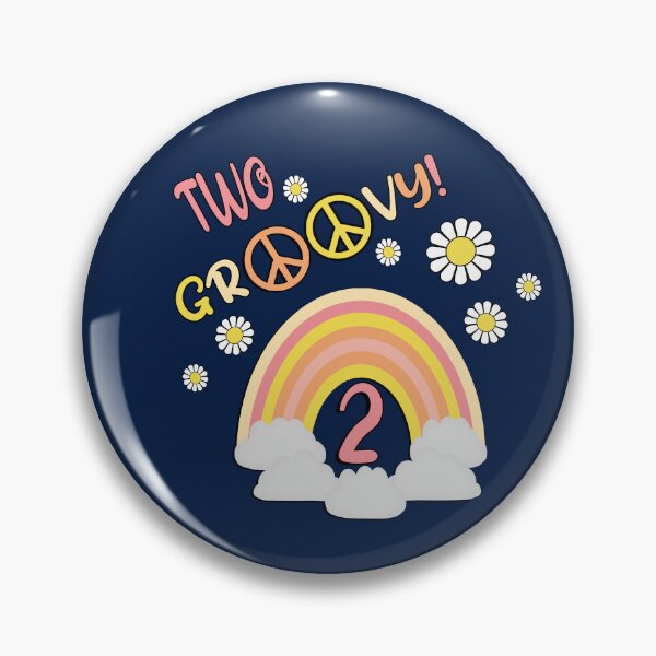 Artikelvorschau, Zwei Groovy Cute zum 2. Geburtstag Thema Boho Rainbow Retro entworfen und verkauft von tamdevo1.