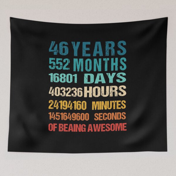 Item preview, 46th  Birthday Dad and Mom Shirt 46 Years Old Being Awesome T-Shirt, Gift for birthday party designed and sold by Tidasse ⭐⭐⭐⭐⭐.