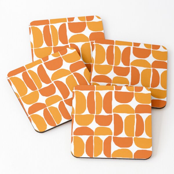 Item preview, Retro Mid Century Modern Scandinavian Pattern in Yellow and Orange designed and sold by Deutschic.