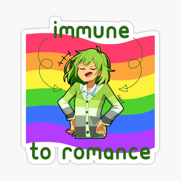 Immune to Romance (with rainbow) Sticker