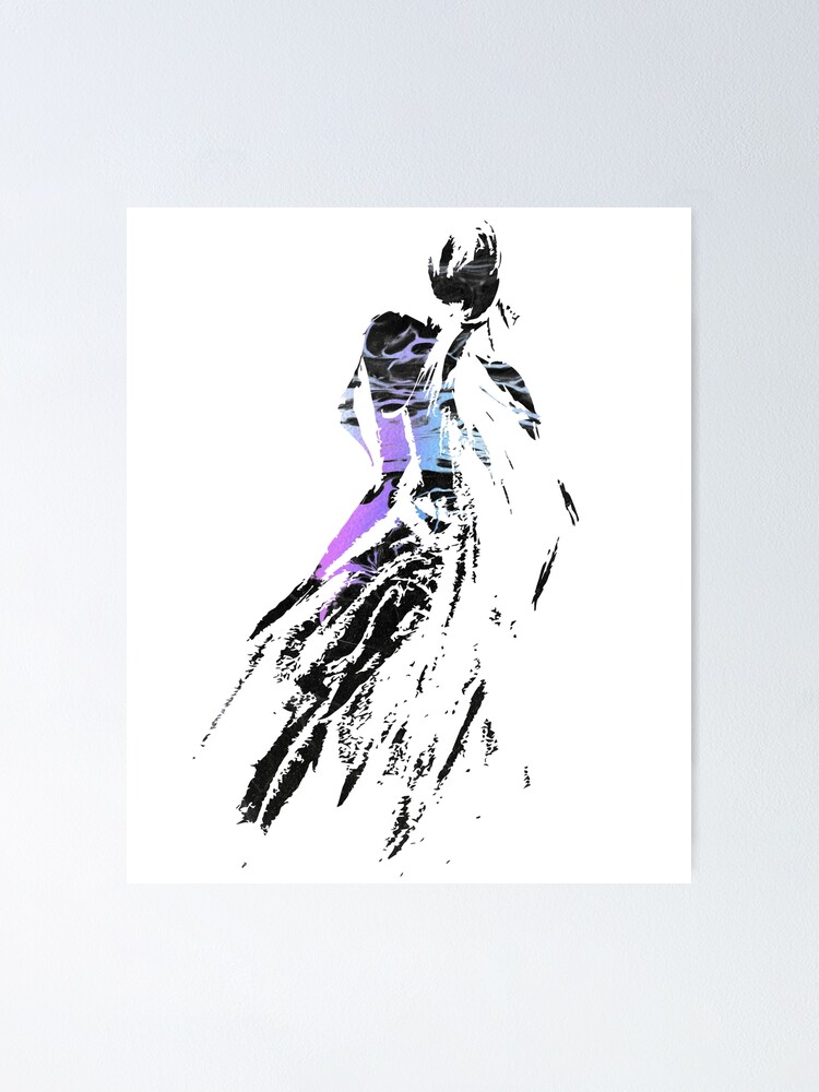 "funny art girl with blue paint texture background" Poster for Sale by simokof97 Redbubble