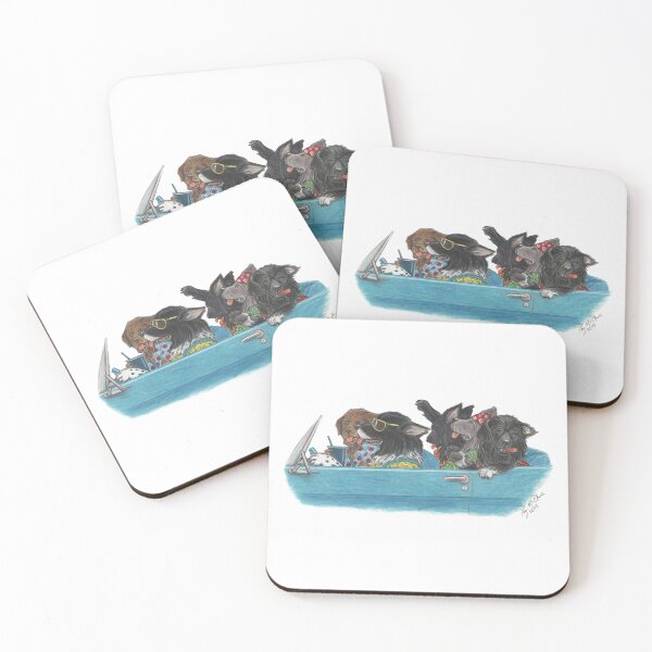 Item preview, Newfies on a Road Trip designed and sold by Peg Drew That.