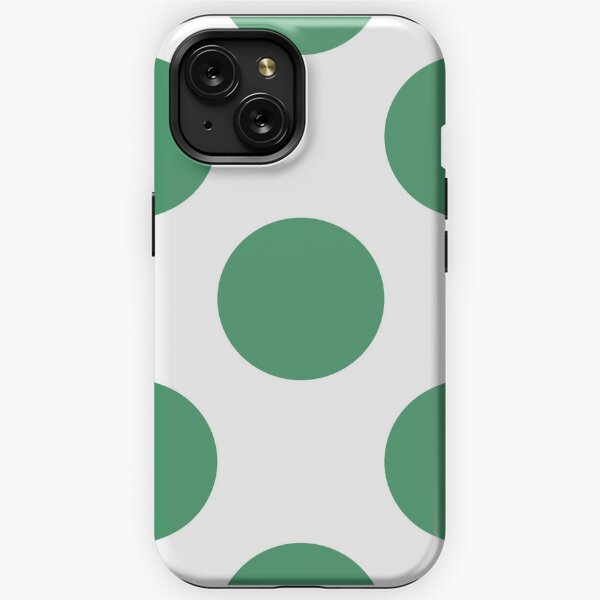 Mint green white distressed spots polka dots iphone phone