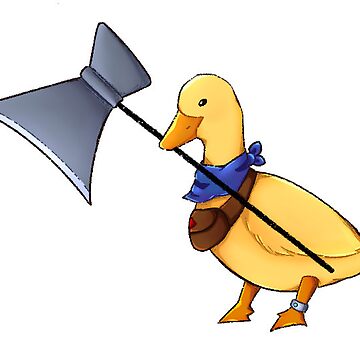Duck with axe Sticker for Sale by SimpleScribbles