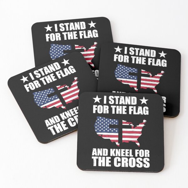 Item preview, Stand For The Flag Kneel For The Cross designed and sold by DadJokeDescript.