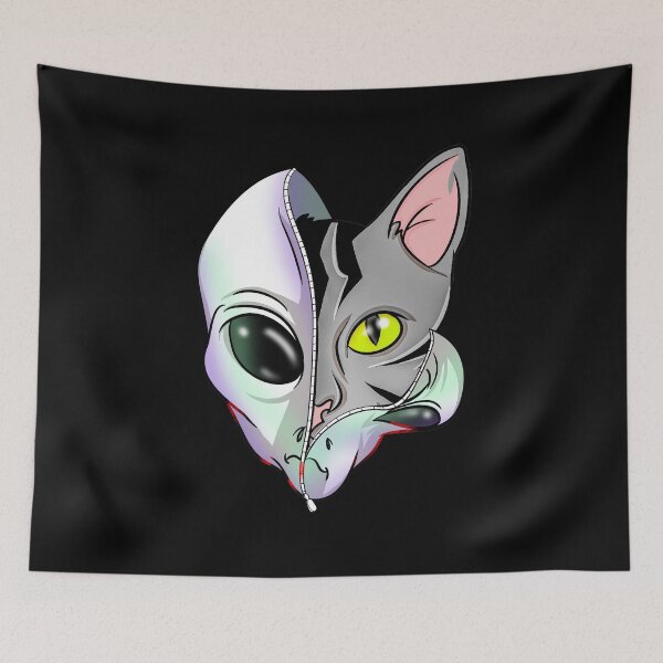 Item preview, Space Alien Cat designed and sold by BlackSheepEllis.
