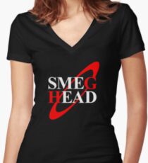 Smeg Head Women's Fitted V-Neck T-Shirt