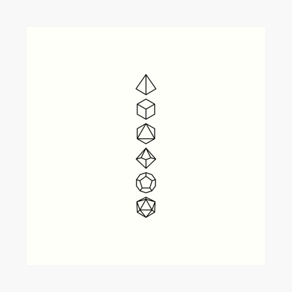 Polyhedral Dice Art Print