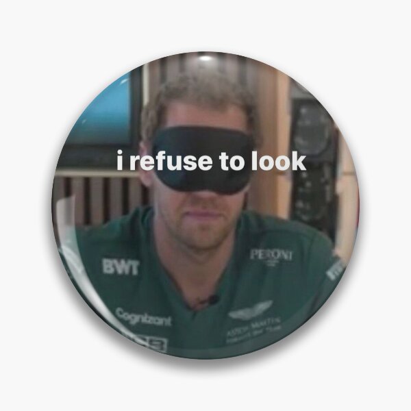Item preview, Sebastian Vettel Formula One Reaction Meme Sticker designed and sold by formula1memes.