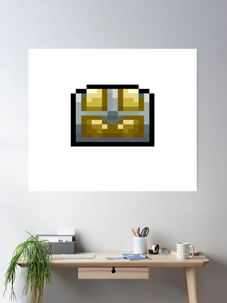 Terraria Gold Chest Poster by Zero .