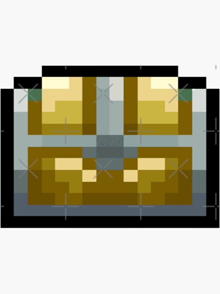 Terraria Gold Chest Sticker by Zero .