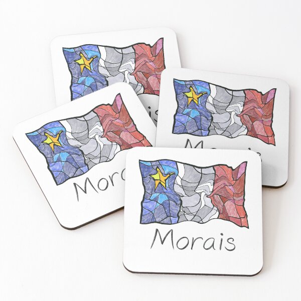 Item preview, Acadian Flag pastel liquid mosaic Morais  - Drapeau acadien mosaïque liquide pastel vitrail Morais designed and sold by ColoursOfFrance.