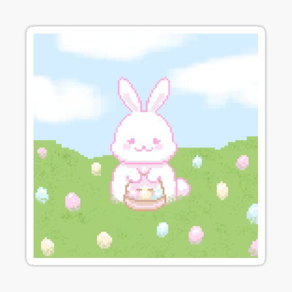 easter bunny w/ eggs pixel art (3)\