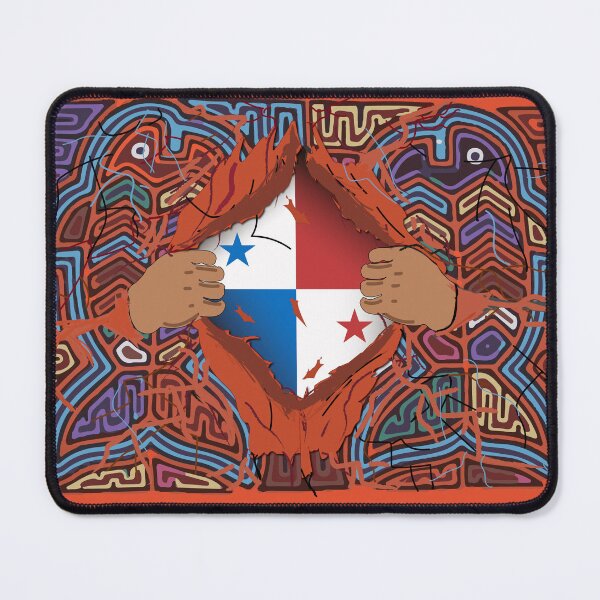 Item preview, beautiful illustration of a mola from sanblas with panama flag designed and sold by Melquidedec.