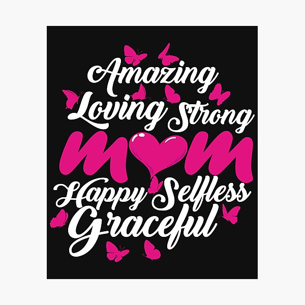Pink zLove Mom Design Photographic Print