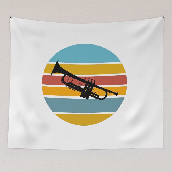 Item preview, Trompeta Vintage Atardecer - Trumpeter Retro Colores designed and sold by Inspirationmotivation.