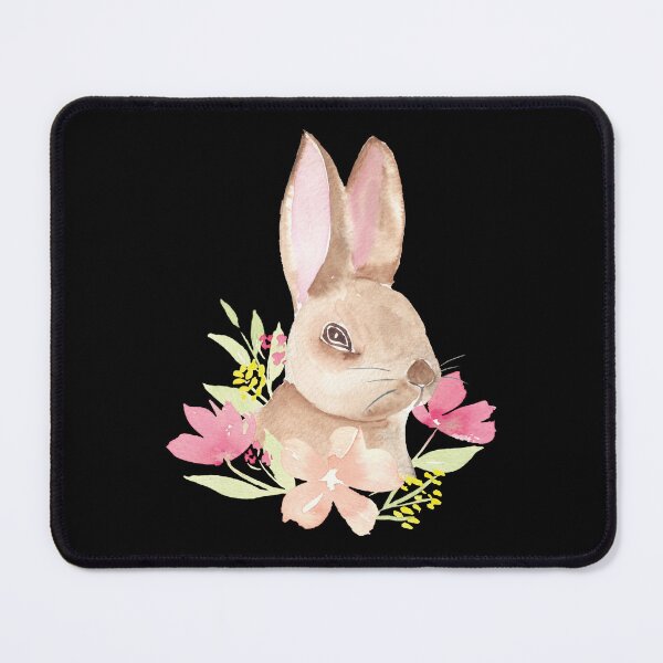 Item preview, Bunny rabbit with watercolour florals - Easter designed and sold by Ashleigh Fish.