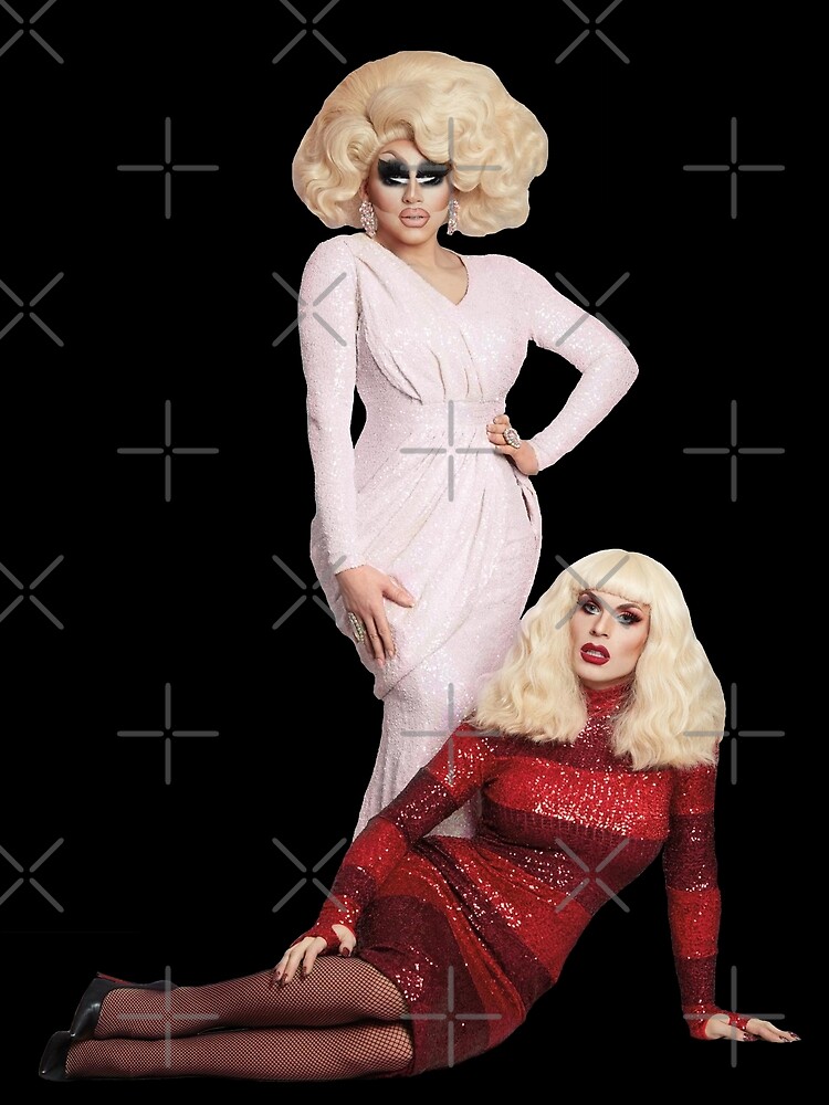 Trixie And Katya Black Background Poster For Sale By Kmgraphics99 Redbubble 8160