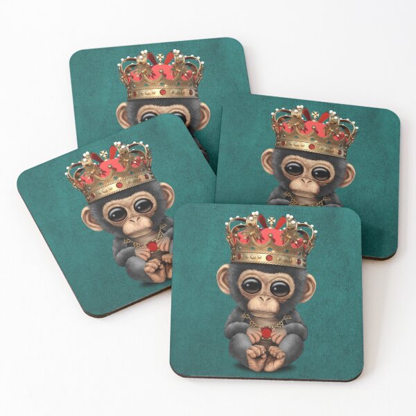 Item preview, Royal Chimp Wearing Crown Blue designed and sold by JeffBartels.