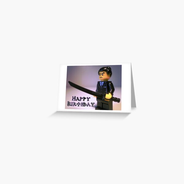 Happy Birthday Greeting Card Japanese Yakuza Gokudō Gangster Custom Minifig Greeting Card