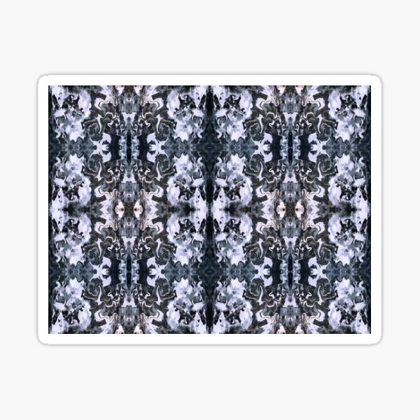 Black, Silver, and White Painting Sticker