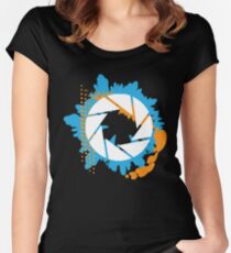 Portal - Abstract Aperture Logo Women's Fitted Scoop T-Shirt