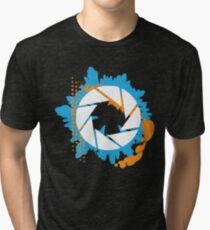 Portal - Abstract Aperture Logo Tri-blend T-Shirt