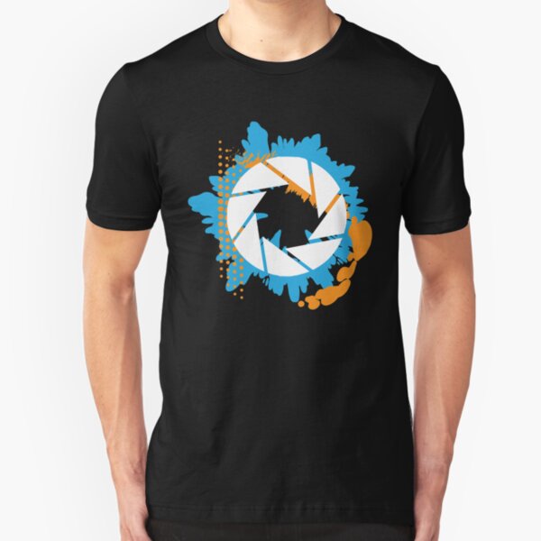 Portal - Abstract Aperture Logo Slim Fit T-Shirt
