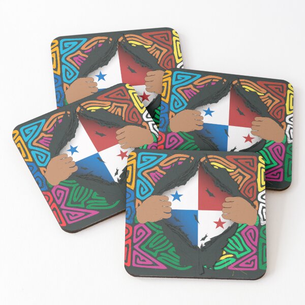 Item preview, beautiful illustration of a mola from sanblas with panama flag designed and sold by Melquidedec.