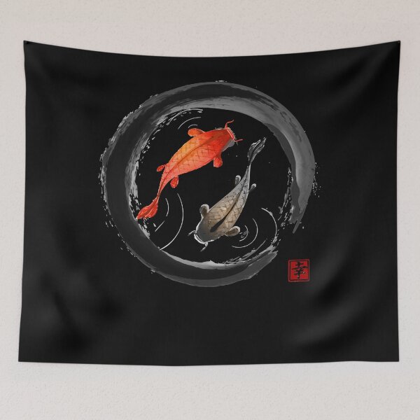 Item preview, Japanese Koi Vintage Ink Shodo Essential designed and sold by AnthonySavala.