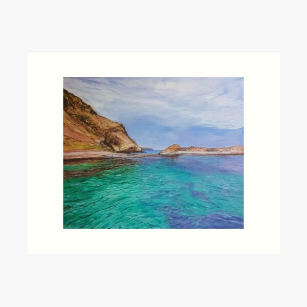 Item preview, View from Second Valley Jetty in oil designed and sold by ChristineDavisArt.