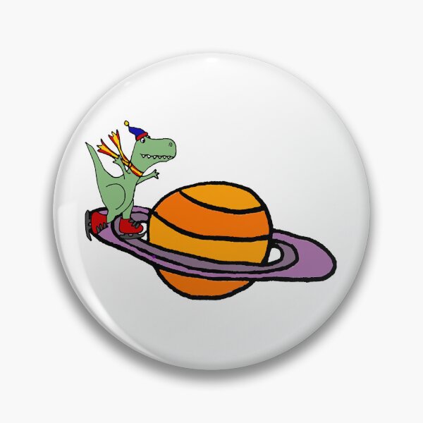 Item preview, Funny T-Rex Dinosaur Ice Skater on Saturn Ring  designed and sold by utanthanh40.