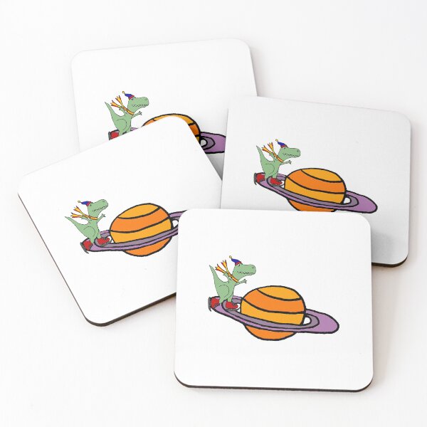 Item preview, Funny T-Rex Dinosaur Ice Skater on Saturn Ring  designed and sold by utanthanh40.