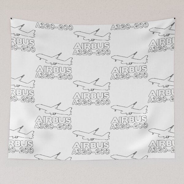 Item preview, Airbus A320-200 Silhouette Print (White)  designed and sold by sy17784.