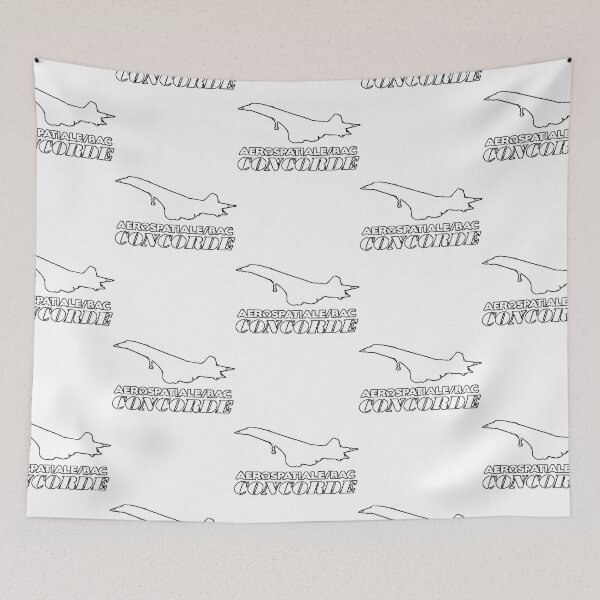 Item preview, Aerospatiale-BAC Concorde Silhouette Print (White)  designed and sold by sy17784.