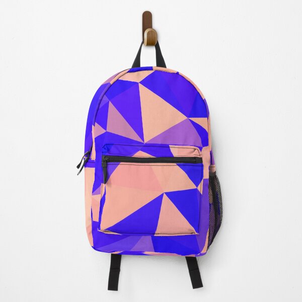 Item preview, Blue and Peach Multicolor Geometric Triangles Pattern designed and sold by patternsoup.