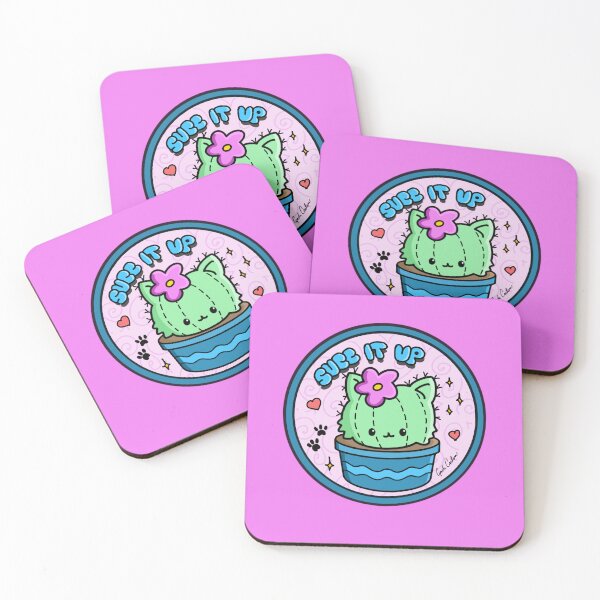 Item preview, “Succ It Up” Kawaii Succulent Cat Cactus designed and sold by Cyndi Carlson Draws.