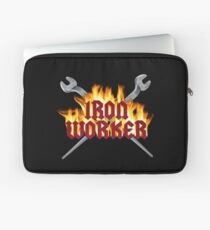 Iron Worker Flaming Spud Wrenches Laptop Sleeve