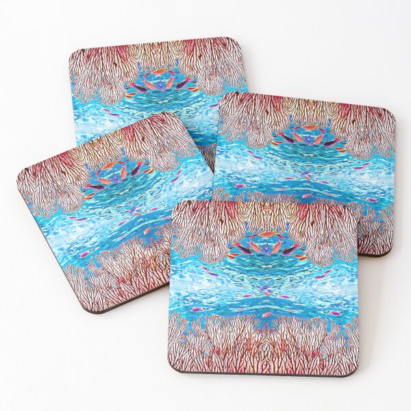 Item preview, Red Reef Reflection | Shallow Sea Fans designed and sold by OceanVentures.