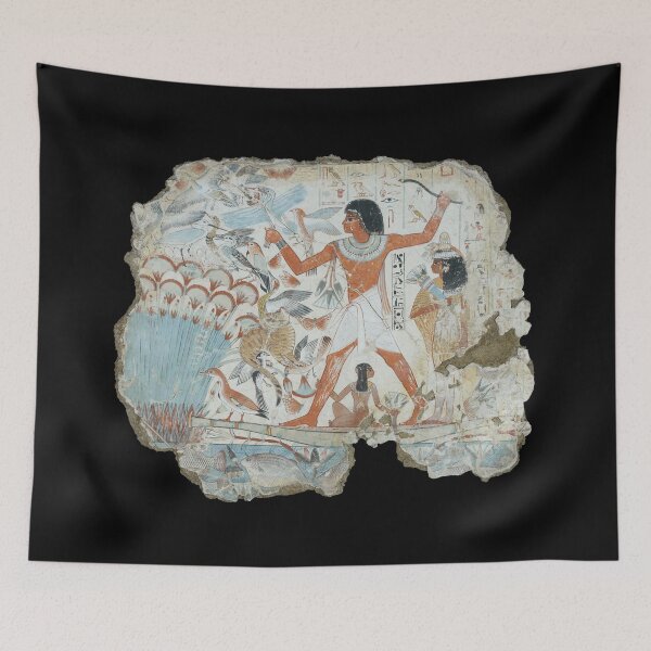 Item preview, Nebamun fowling in the marshes (on black) designed and sold by DotorEaon.